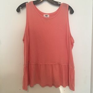 Peach Peplum Top
